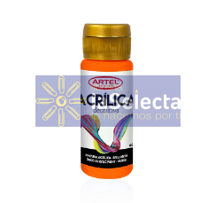 PINTURA ACRILICA NEON NARANJA 60ML ARTEL